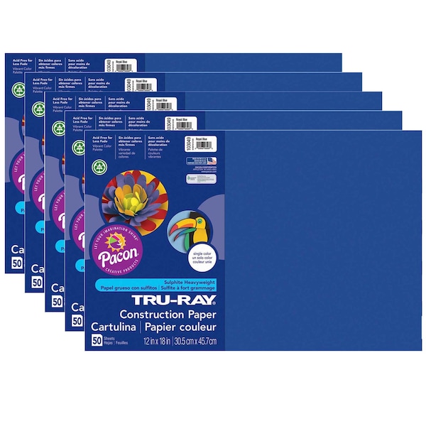 Tru-Ray Construction Paper, Royal Blue, 12x18, PK250